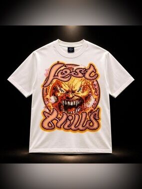 Lost Hills White Graphic Tee - Size L - NWT